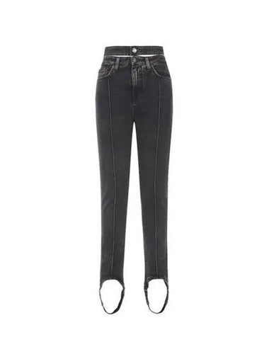 Andrea Adamo Pants Women Collar Skinny Jeans Black - ANDREADAMO - BALAAN 1