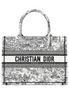 Medium Paris All-Over Embroidery Book Tote Bag White - DIOR - BALAAN 2