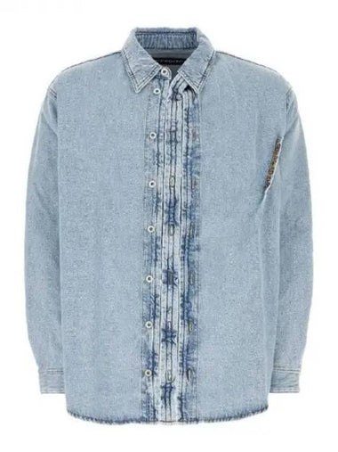 Y PROJECT HOOK AND EYE Denim Shirt 271358 - Y/PROJECT - BALAAN 1