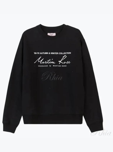 CMRSS27601FL Black Logo Print Sweatshirt - MARTINE ROSE - BALAAN 1