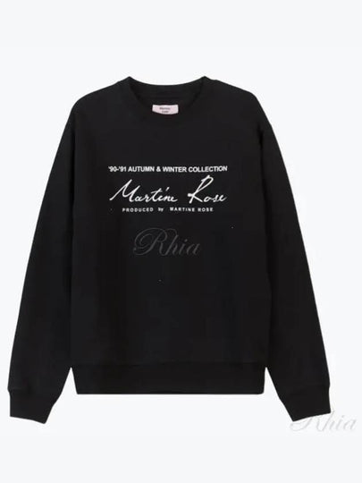 Logo Print Crew Neck Sweatshirt Black - MARTINE ROSE - BALAAN 2