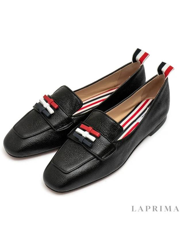 Women's 3 Bow Loafer Black - THOM BROWNE - BALAAN.