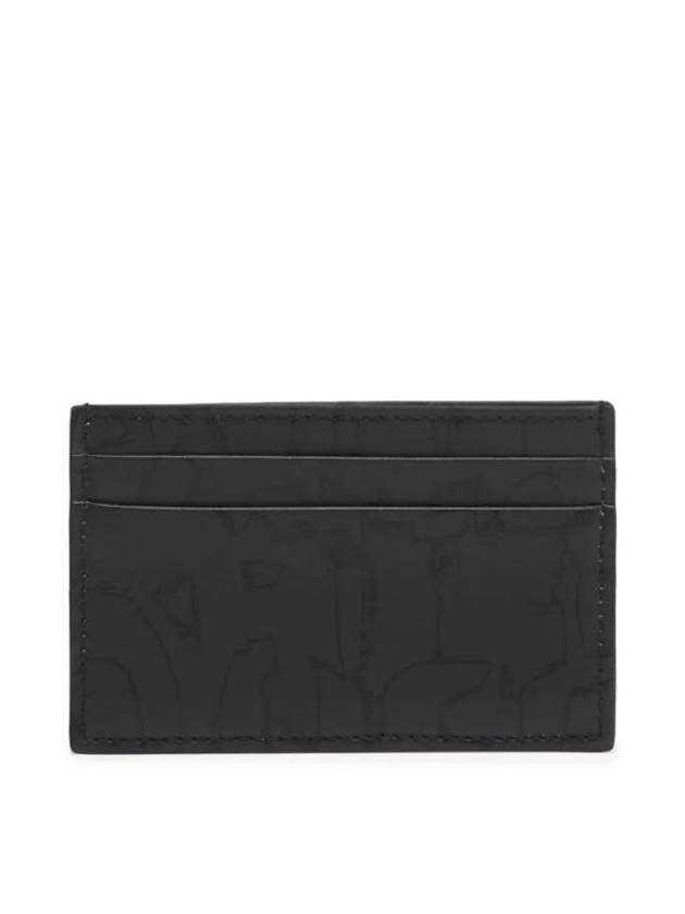 Graffiti Logo Card Wallet Black - ALEXANDER MCQUEEN - BALAAN 2