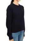 Heart Logo Crew Neck Merino Wool Knit Top Blue - AMI - BALAAN 4