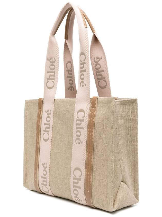 Woody Medium Tote Bag Blushy Beige - CHLOE - BALAAN 5