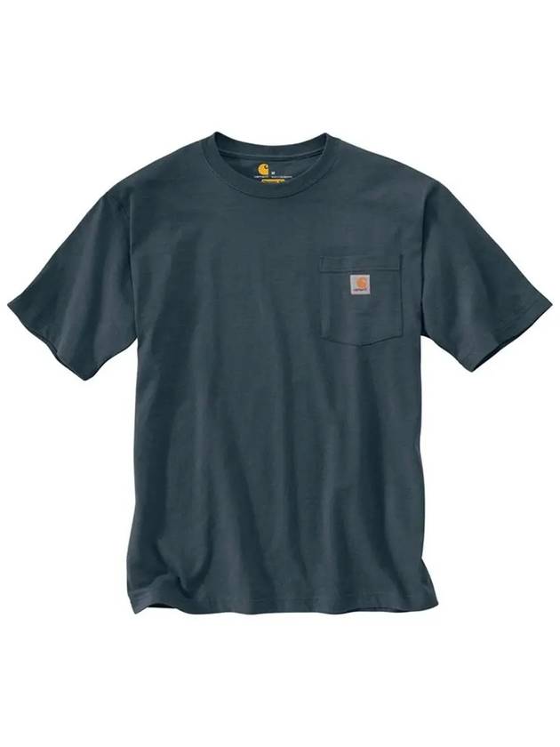 Pocket Short Sleeve T Shirt Bluestone K87 BLS - CARHARTT - BALAAN 2