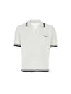 Pocket Logo Waffle Short Sleeve Polo Shirt UMB759SOOO14G8 F0964 - PRADA - BALAAN 1