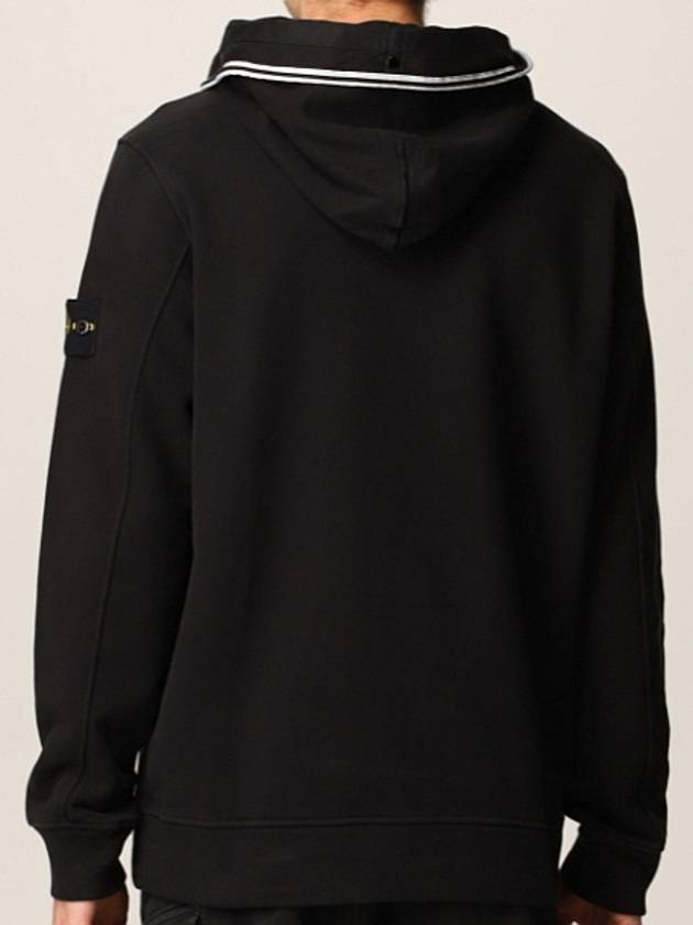 Wappen Patch Cotton Hoodie Black - STONE ISLAND - BALAAN 4