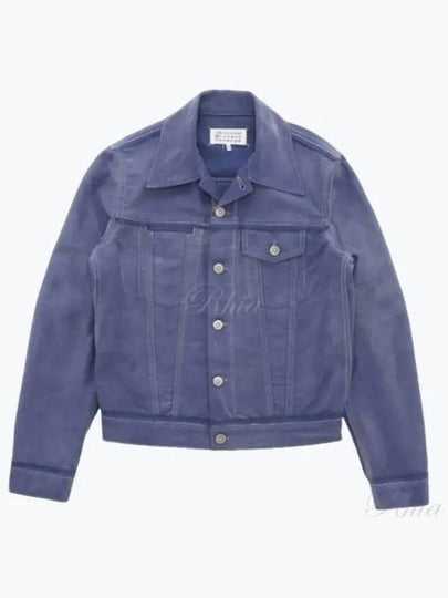 Back Stitch Logo Denim Jacket Purple - MAISON MARGIELA - BALAAN 2