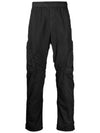 Chrome R Regular Zipper Cargo Straight Pants Black - CP COMPANY - BALAAN 3