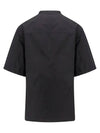 Draped Top Short Sleeve T-Shirt Black - LEMAIRE - BALAAN 3