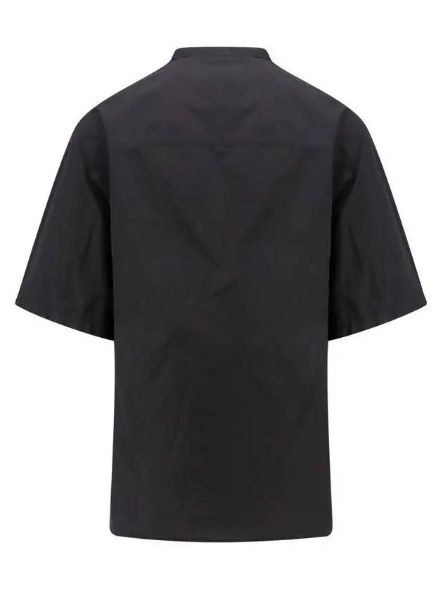 Draped Top Short Sleeve T-Shirt Black - LEMAIRE - BALAAN 3