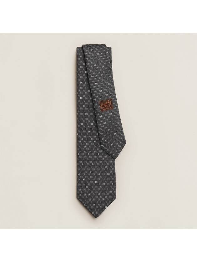 H speed silk tie gray - HERMES - BALAAN 2