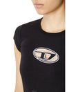 T Angie Peekaboo Logo Short Sleeve T-Shirt Black - DIESEL - BALAAN 3