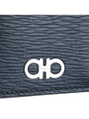 Gancini Zipper Card Wallet Deep Ocean - SALVATORE FERRAGAMO - BALAAN 5