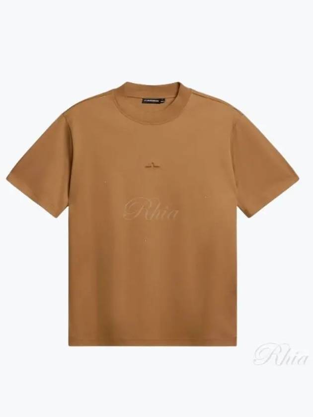 Adan Logo Mock Neck Short Sleeve T-Shirt Chipmunk - J.LINDEBERG - BALAAN 2