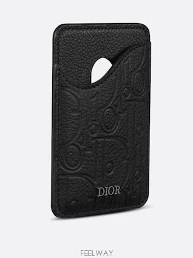 Saddle Magnetic Card Wallet Black Dior Gravity - DIOR - BALAAN 2