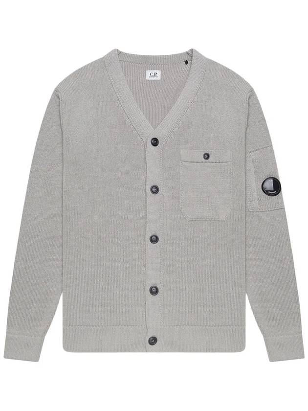 Lens Detail Cotton Cardigan Grey - CP COMPANY - BALAAN 2