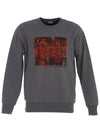 Men's Graphic Print Long Sleeve Sweatshirt Grey - CP COMPANY - BALAAN 1