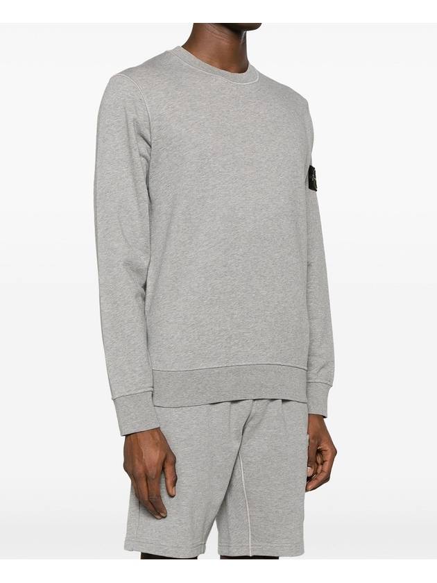 Wappen Patch Garment Dyed Sweatshirt Grey - STONE ISLAND - BALAAN 5