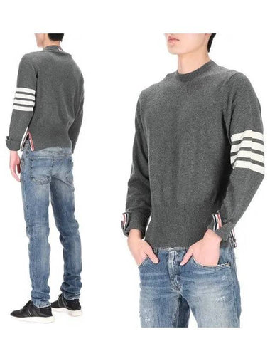 4-bar stripe MKA001A 00011 038 Men's cashmere knit 993981 - THOM BROWNE - BALAAN 1