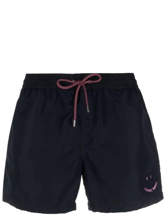 Embroidered Logo Swim Shorts Navy - PAUL SMITH - BALAAN 1