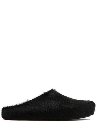 Calf Hair Fussbett Slippers Black - MARNI - BALAAN 2