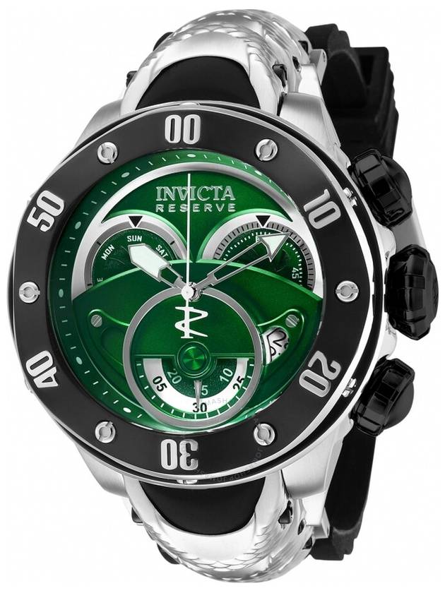 Invicta Kraken Chronograph Quartz Green Dial Men's Watch 36329 - INVICTA - BALAAN 1