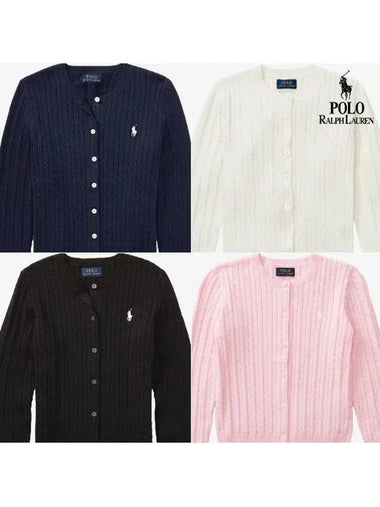 Girls cable knit cotton twist cardigan - POLO RALPH LAUREN - BALAAN 1