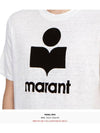 Karman Logo Print Linen Short Sleeve T-Shirt White - ISABEL MARANT - BALAAN 7