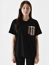 Vintage Check Pocket Short Sleeve T-Shirt Black - BURBERRY - BALAAN 2