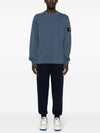 Logo Patch Crew Neck Sweatshirt Navy - STONE ISLAND - BALAAN 3