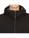 Metropolis Series Stretch Fleece Mixed Hooded Jacket Black - CP COMPANY - BALAAN 7