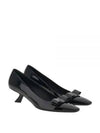 Vara Bow Leather Pumps Black - SALVATORE FERRAGAMO - BALAAN 2