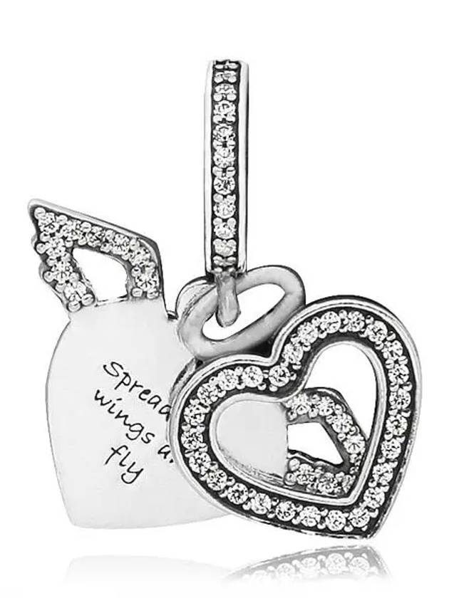 Heart Angel Wings Dangle Charm Silver - PANDORA - BALAAN 6