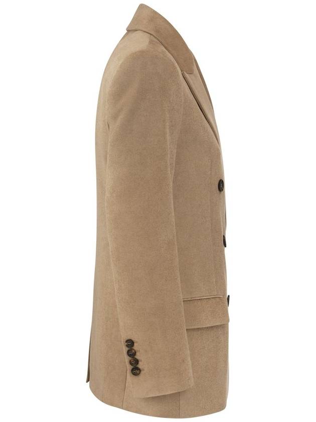 double-breasted jacket beige - BRUNELLO CUCINELLI - BALAAN 4