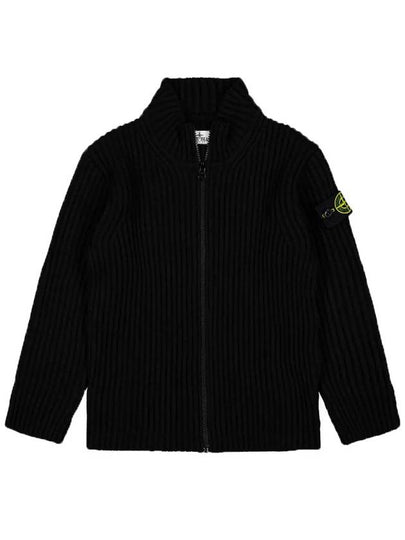 Kids 512C2 Full Zip Knit Cardigan Black - STONE ISLAND - BALAAN 2