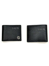 GG Interlocking Two Tone Half Wallet Black Blue - GUCCI - BALAAN 3