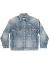 logo Print Denim Jacket Blue - BALENCIAGA - BALAAN 2