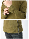 Side Zipper Biker Sweatshirt Khaki - BALMAIN - BALAAN 6