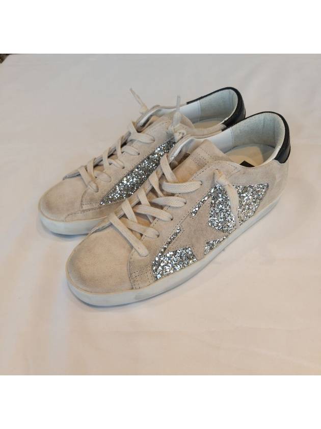 Star Patch Lace-Up Low Top Sneakers Ivory - GOLDEN GOOSE - BALAAN 10