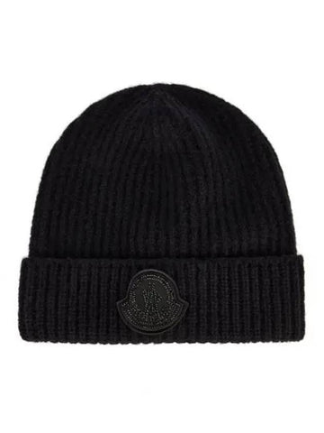 Wool Beanie 3B00035 M2739 999 Black 1059275 - MONCLER - BALAAN 1