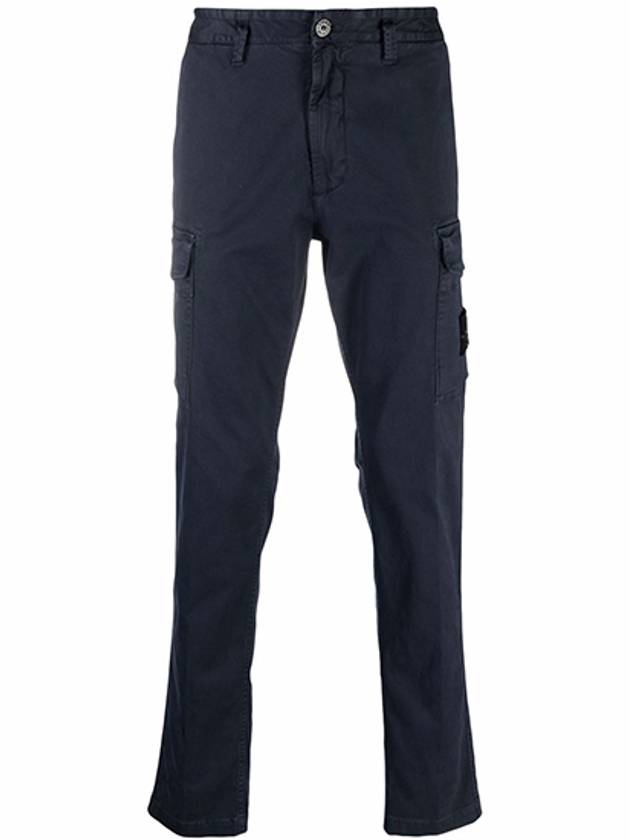 Waffen Patch Cargo Straight Pants Dark Blue - STONE ISLAND - BALAAN 2