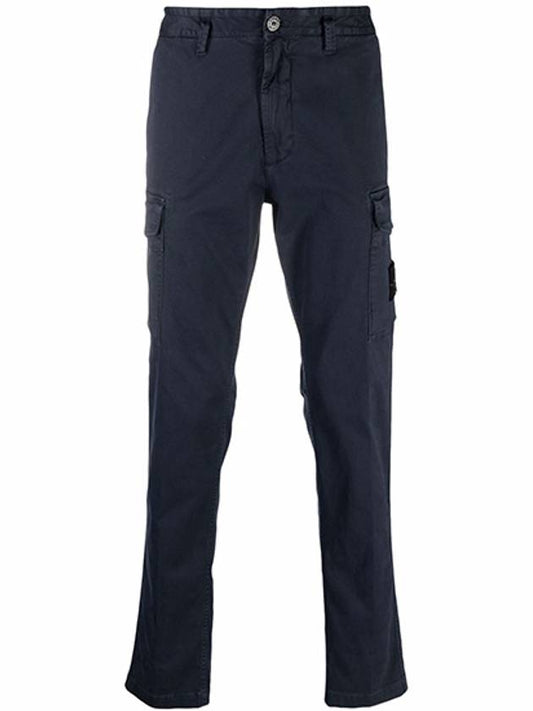 Waffen Patch Straight Pants Navy - STONE ISLAND - BALAAN.