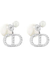 Tribales Pearls Crystals Earrings Silver - DIOR - BALAAN 2