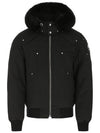 Men's Ballistic Bomber Jacket Black Fox Fur Black - MOOSE KNUCKLES - BALAAN 3