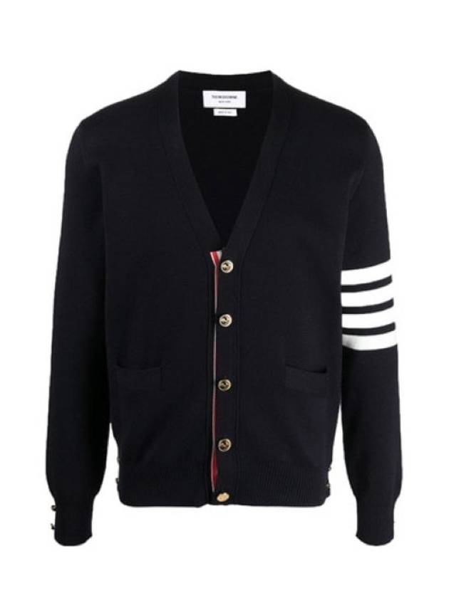 Milano Stitch 4 Bar Cardigan Navy - THOM BROWNE - BALAAN 3