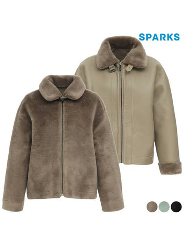 Reversible Wool Mustang Jacket HM4LJP088 - SPARKS - BALAAN 1