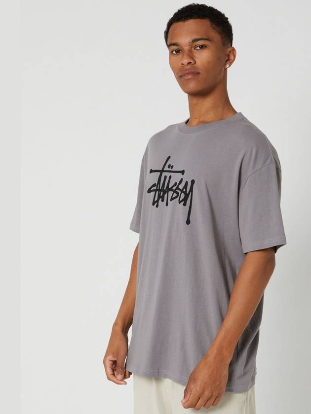 Solid Graffiti C Short Sleeve T-Shirt Grey - STUSSY - BALAAN 3