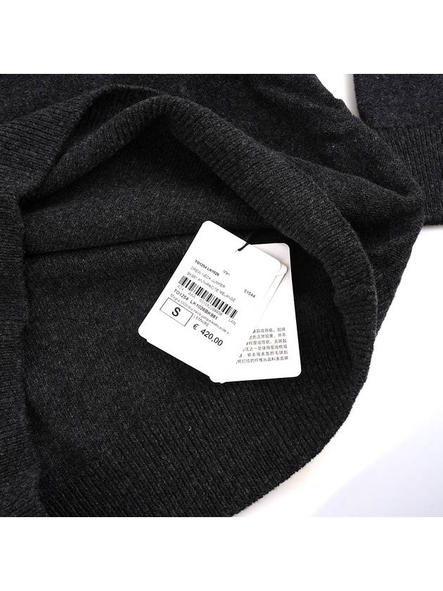 Crew Neck Knit Top Anthracite Melange - LEMAIRE - BALAAN 4